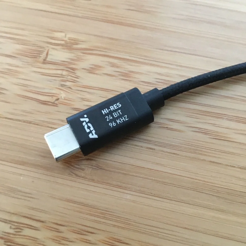 ADV USB C to 3.5mm Audio Jack Adapter Cable Female Black | 5.5 Inches